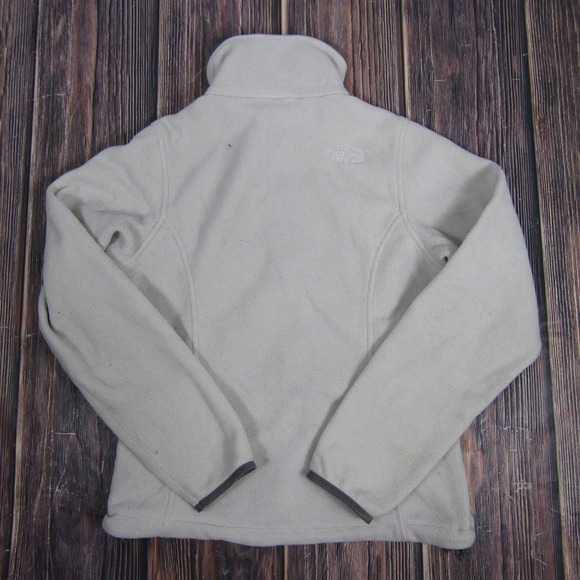 North Face Jacket Womens Small White Fleece Full Zip Outdoors Hiking Winter Warm - Picture 5 of 7